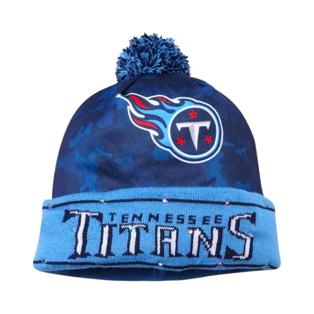 ✨BNWT - NFL Big Logo Camoflauge Light Up Knit Beanie – Tennessee Titans✨